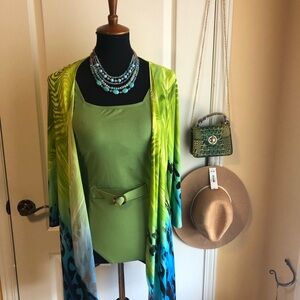 Frank Lyman Design Lime Green SwimCover-Up